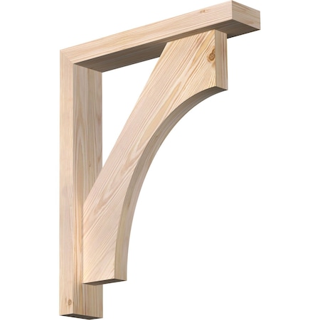 Westlake Block Smooth Bracket W/ Offset Brace, Douglas Fir, 3 1/2W X 18D X 22H